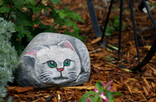 cat garden statue