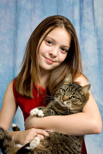 Girl with Cat