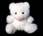white plush cat toy